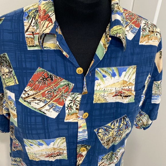 Quicksilver, Silver Edition Button Up Aloha Tropical Tiki Hawaiian Shirt |Size S - Picture 2 of 8